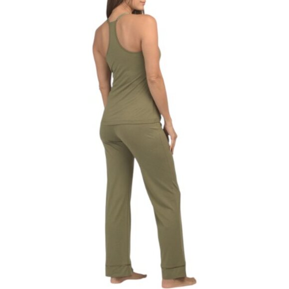 COSABELLA 3pc Pima Cotton Blend Robe Camisole And Pants Set - Picture 4 of 4